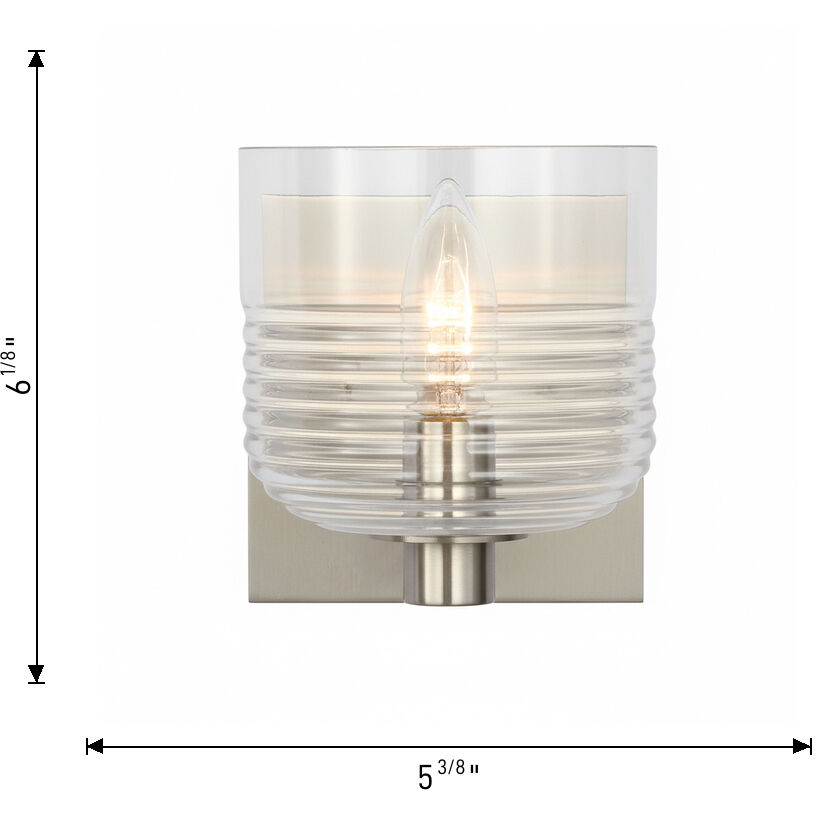 Drew & Jonathan Lochdale 1 Light 5.38 inch Satin Brass Sconce Wall Light, Small