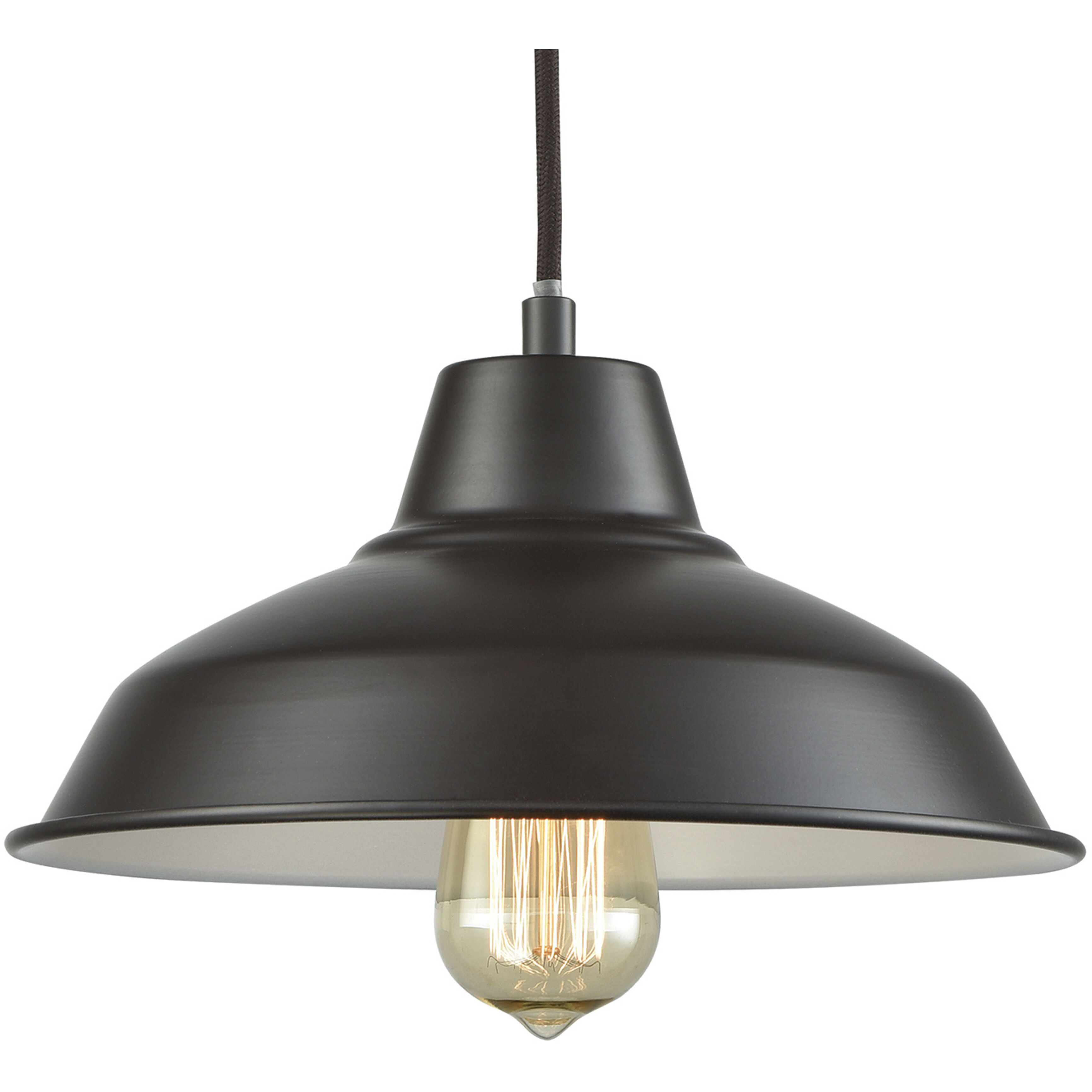 Classic Loft 1 Light 11 inch Oil Rubbed Bronze Mini Pendant Ceiling Light
