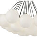 Bolla LED 28 inch Brushed Gold Chandelier Ceiling Light in Matte Opal Glass