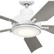 Guardian 54 inch White with Silver Blades Ceiling Fan