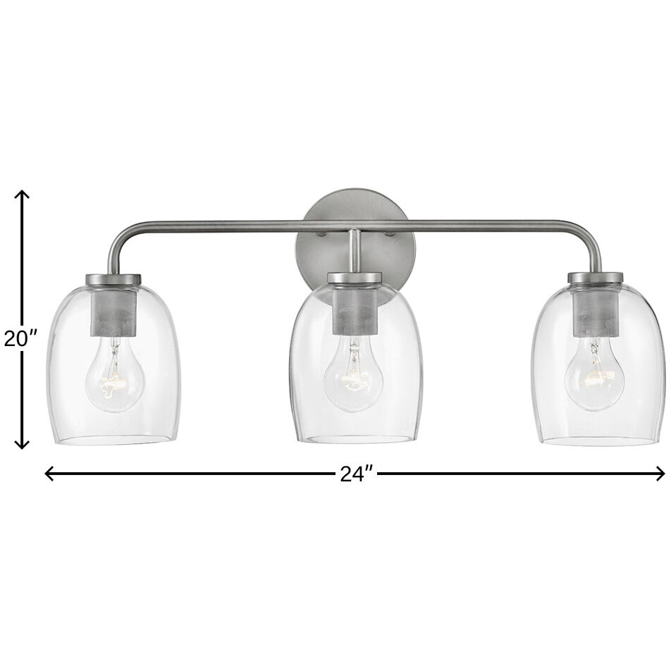 Percy LED 24 inch Antique Nickel Bath Light Wall Light