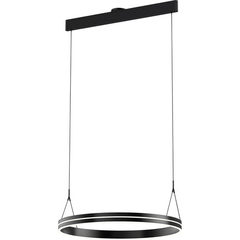 Athena 26 inch Satin Brushed Black Pendant Ceiling Light