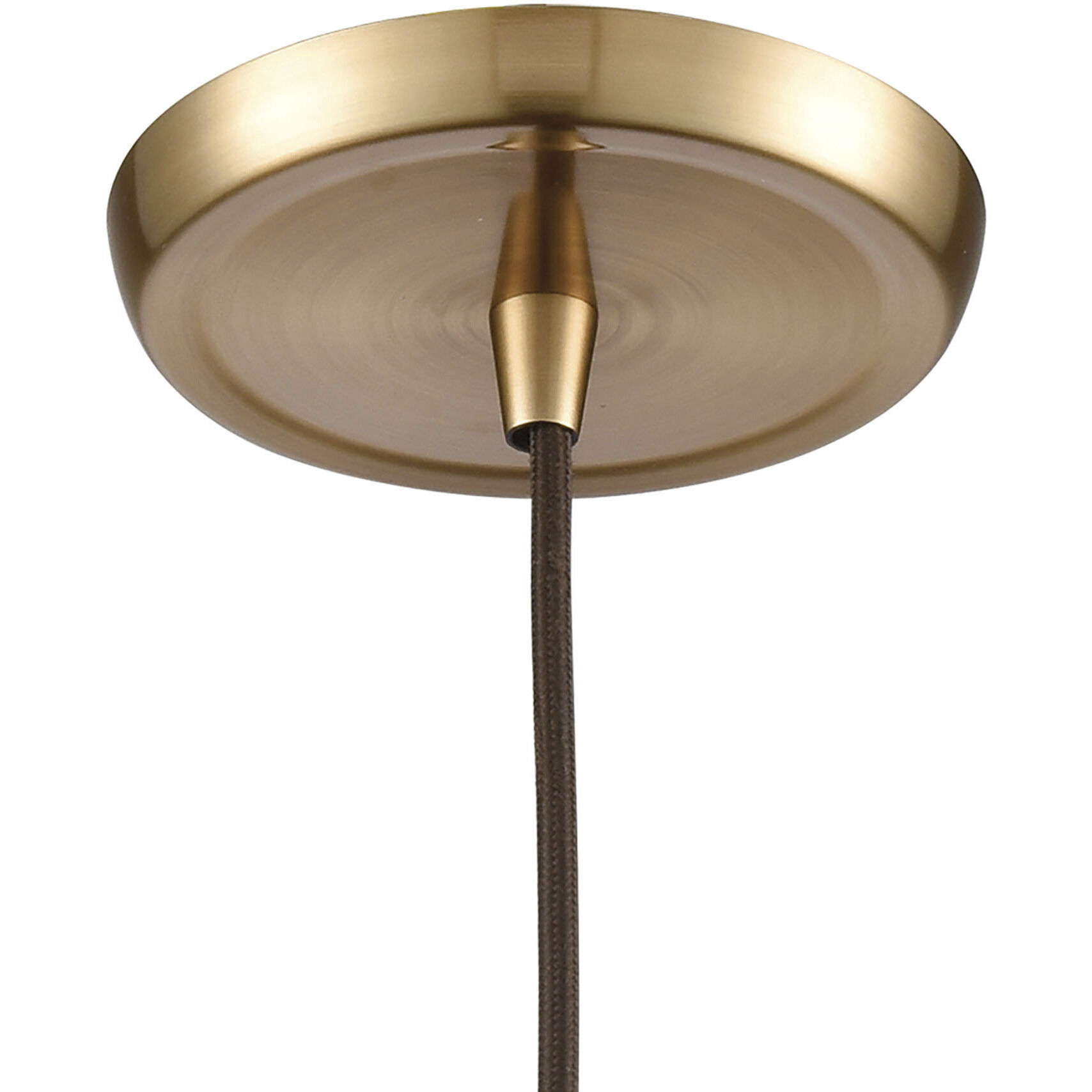 Hand Formed Glass 1 Light 10 inch Satin Brass Mini Pendant Ceiling Light
