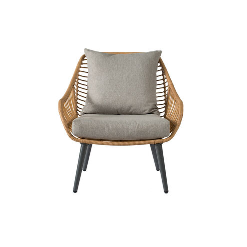 Deep Shell Black/Natural Chair