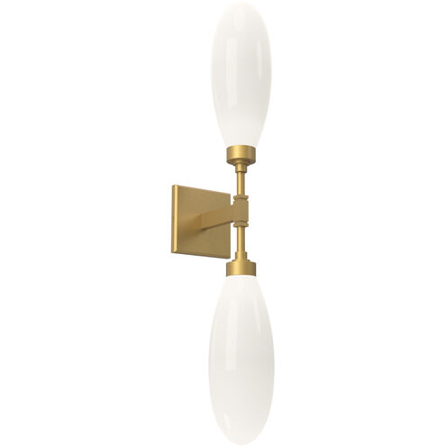 Fiori LED 4.5 inch Gilded Brass Indoor Sconce Wall Light, Double