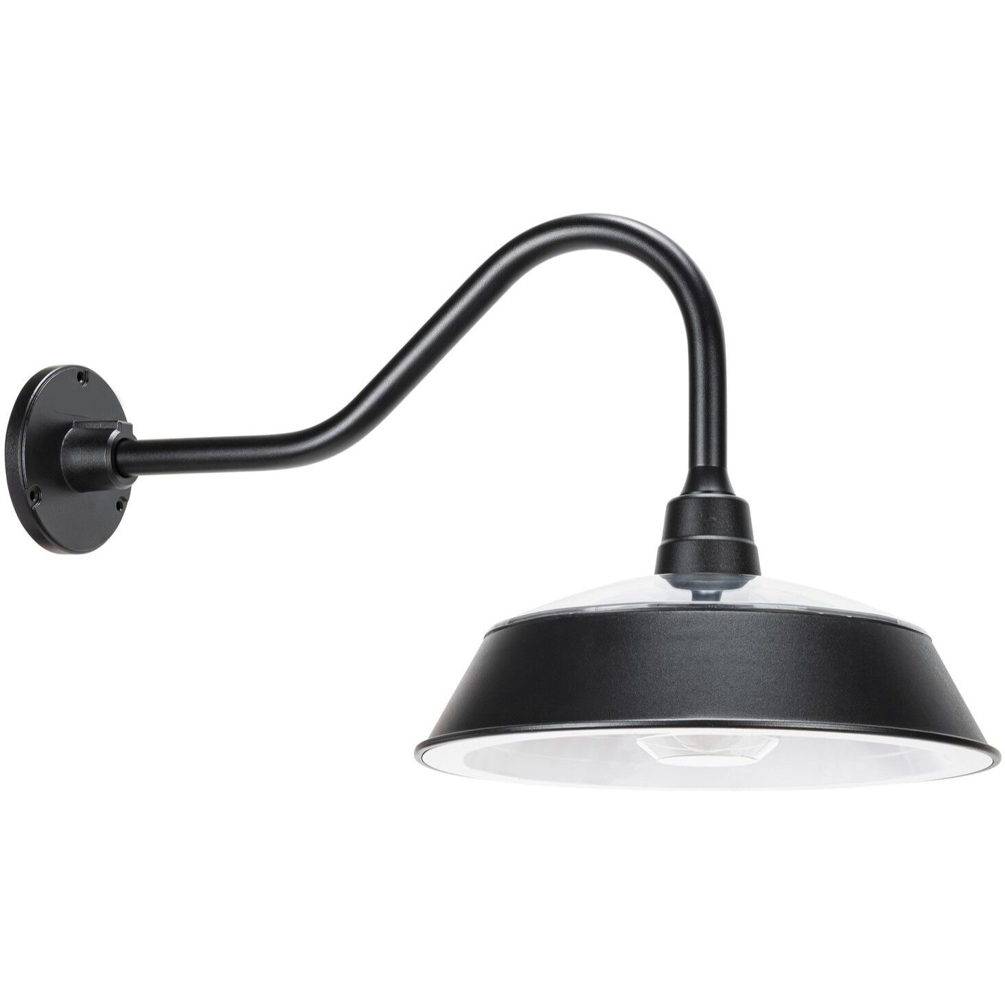 Cottage 1 Light 15 inch Black Barn Light, Solar