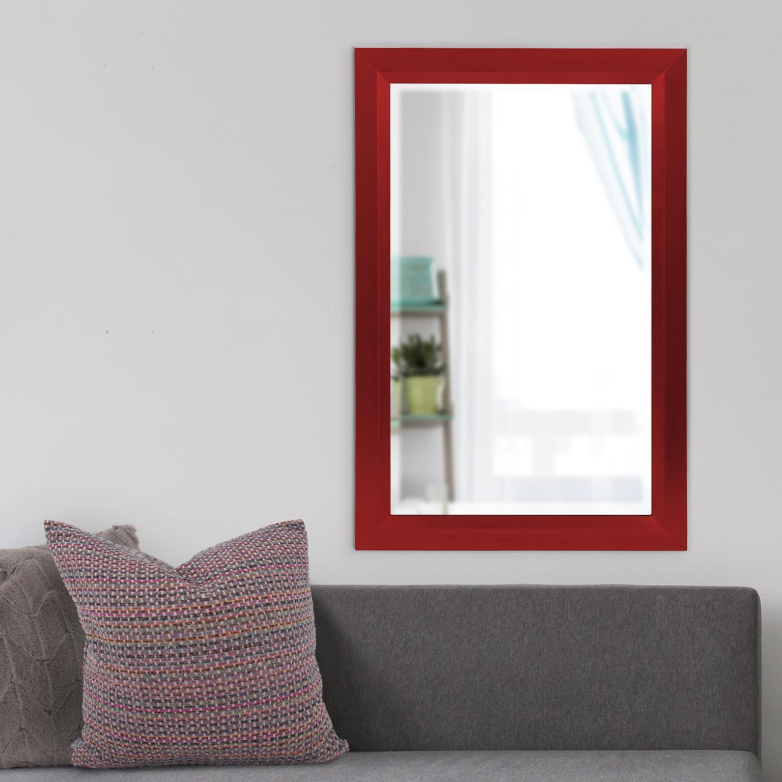 Avery 42 X 28 inch Glossy Red Wall Mirror