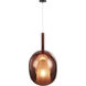 Dusk 1 Light 9.84 inch Black Pendant Ceiling Light in Espresso Copper