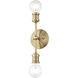 Lansdale 2 Light 5 inch Antique Brass Vanity Sconce Wall Light