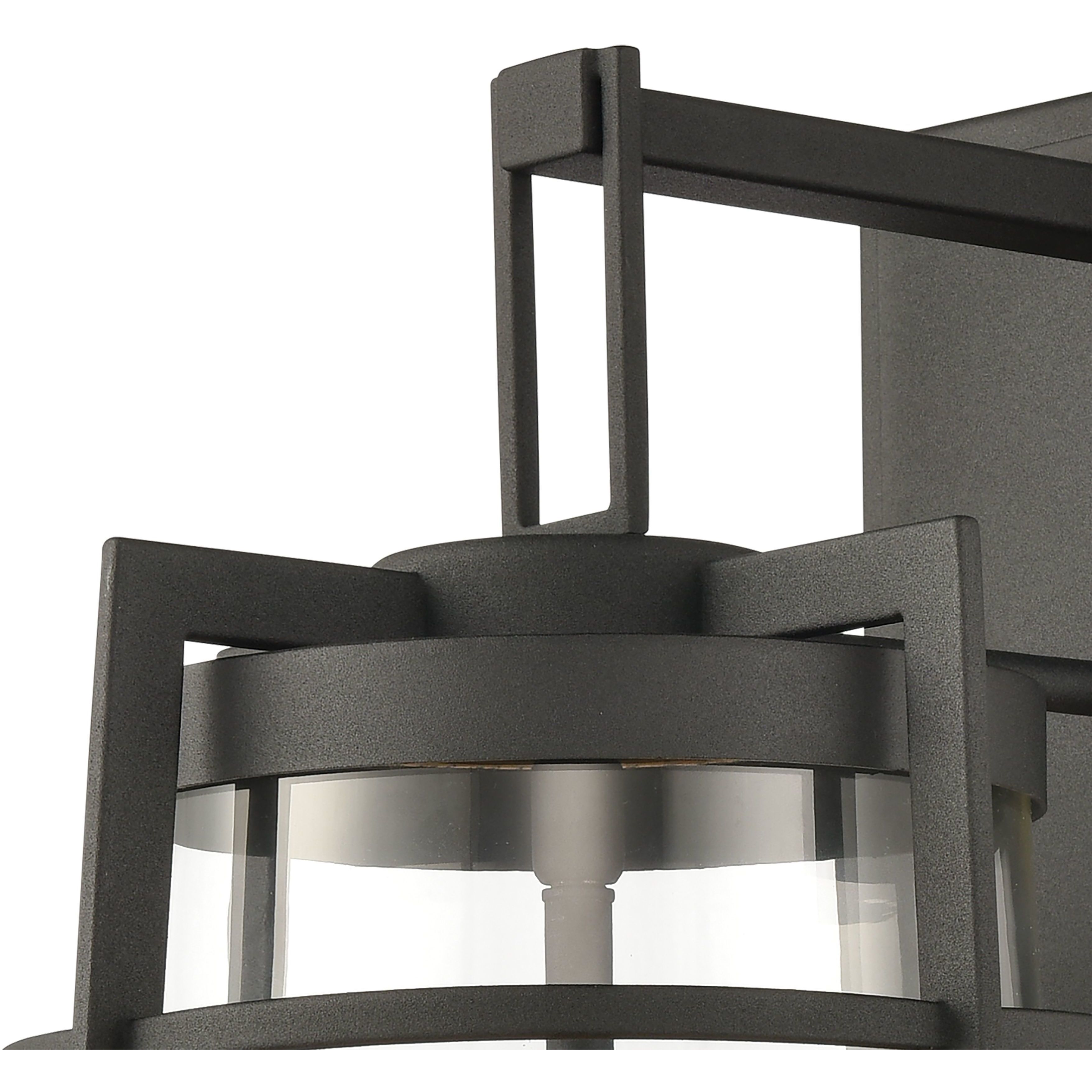 Crofton 2 Light 19 inch Charcoal Outdoor Wall Sconce