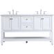 Metropolis 60 X 22 X 34 inch White Vanity Sink Set