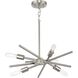 Astra 6 Light 23 inch Brushed Nickel Chandelier Ceiling Light, Design Series