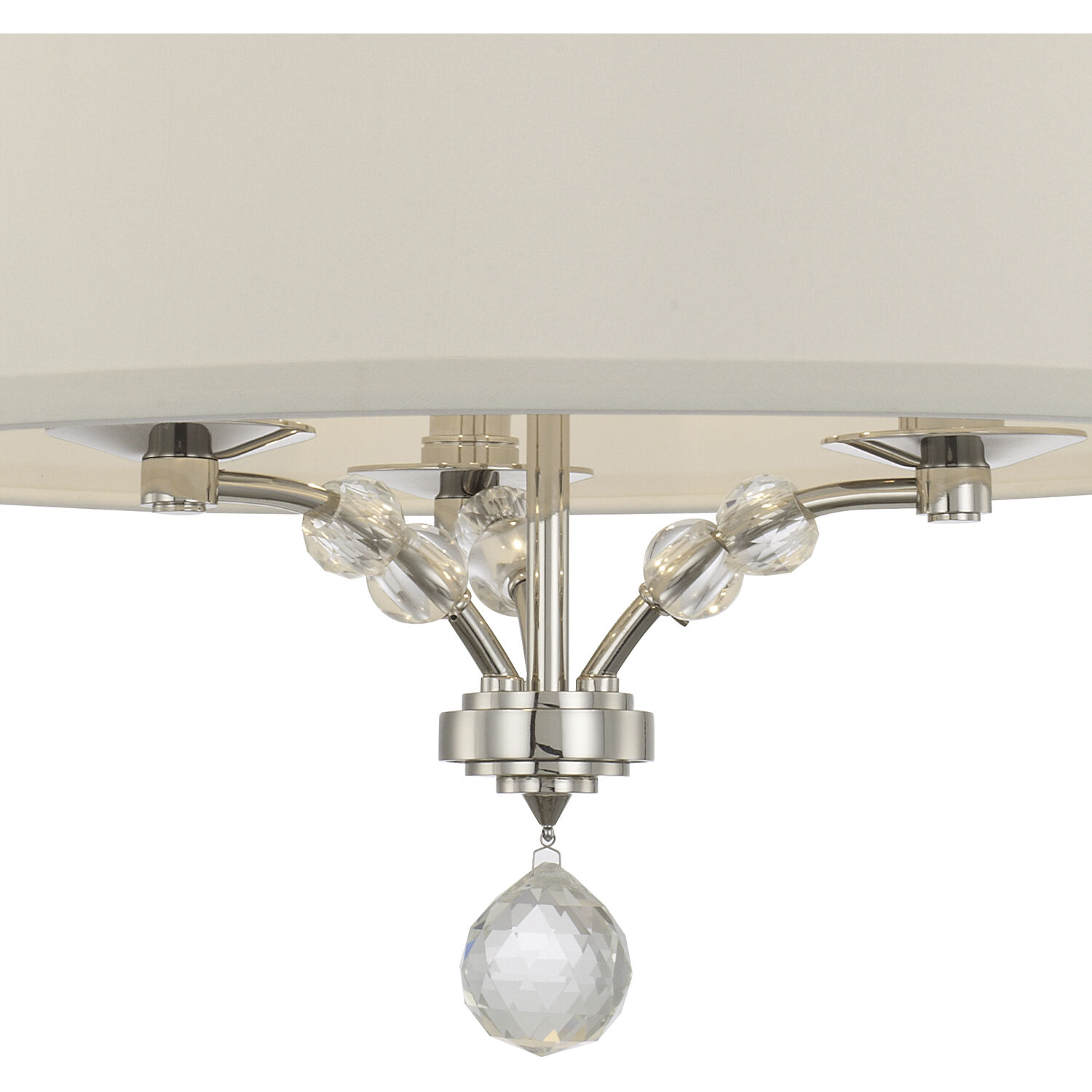 Mirage 3 Light 18 inch Polished Nickel Semi Flush Ceiling Light