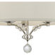 Mirage 3 Light 18 inch Polished Nickel Semi Flush Ceiling Light