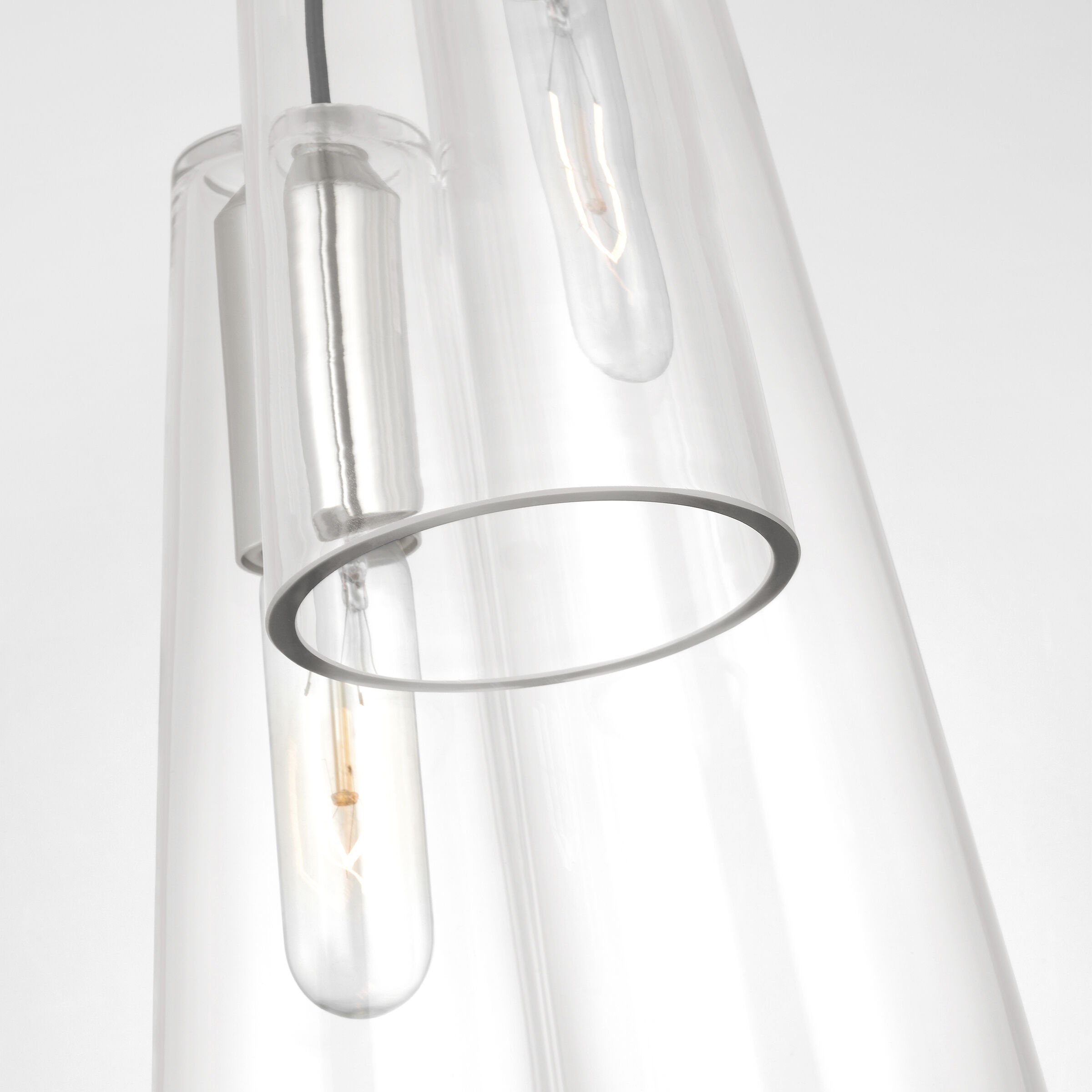 Ray Booth Osvaldo LED 9 inch Polished Nickel Triple Pendant Ceiling Light