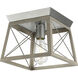 Briarwood 1 Light 9.5 inch Galvanized Flush Mount Ceiling Light