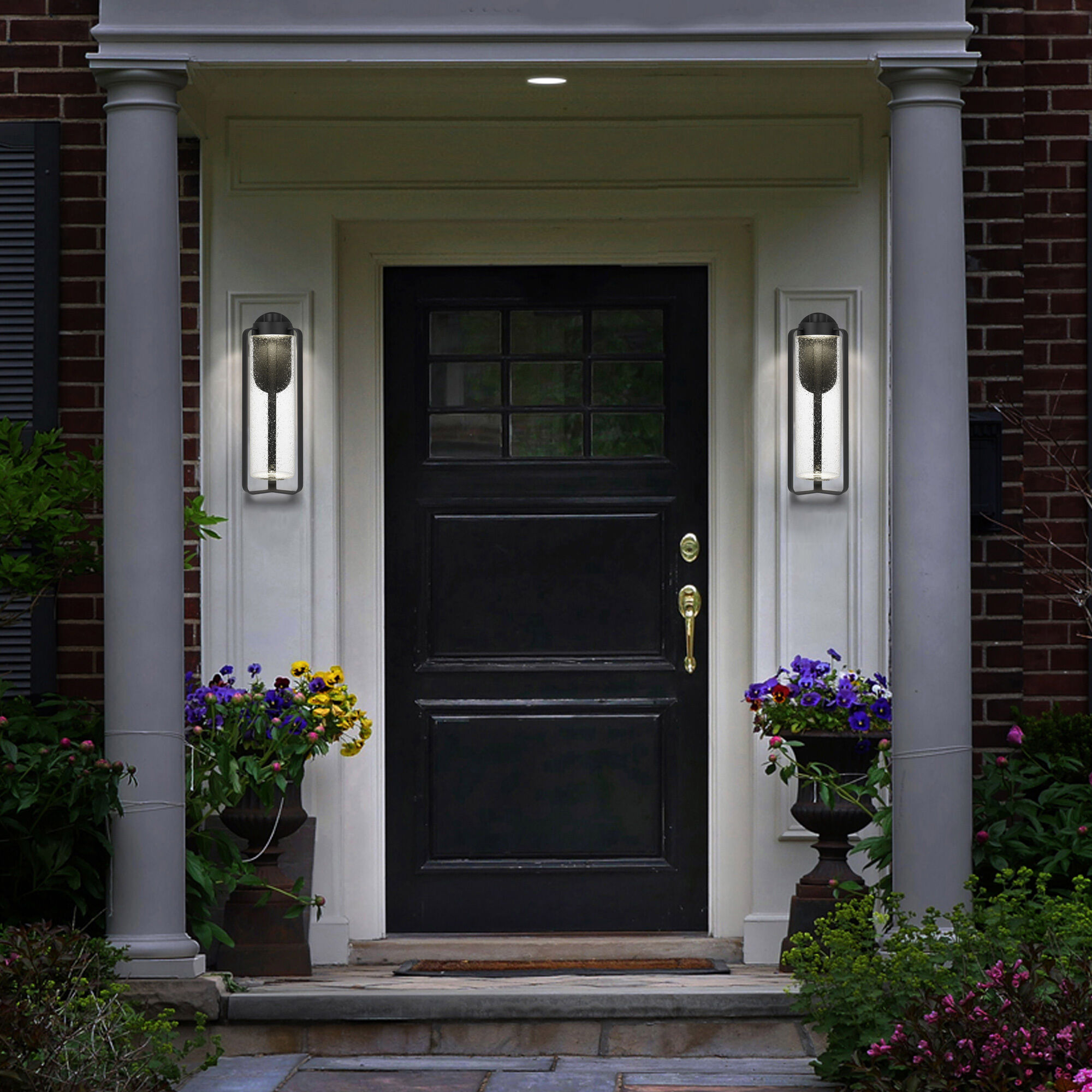 Clover LED 20.5 inch Sand Black Outdoor Wall Sconce