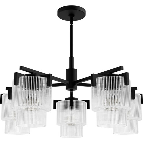 Ontario 5 Light 27.3 inch Matte Black Chandelier Ceiling Light, Medium