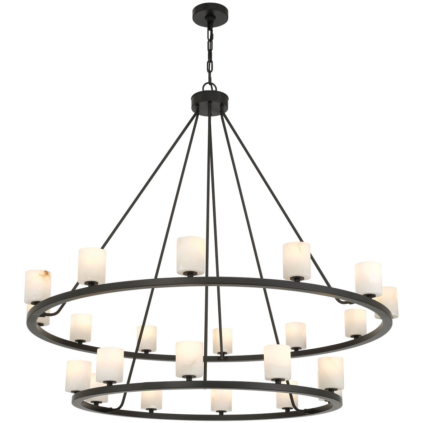 Aragon 22 Light 46.75 inch Matte Black Chandelier Ceiling Light