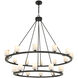 Aragon 22 Light 46.75 inch Matte Black Chandelier Ceiling Light
