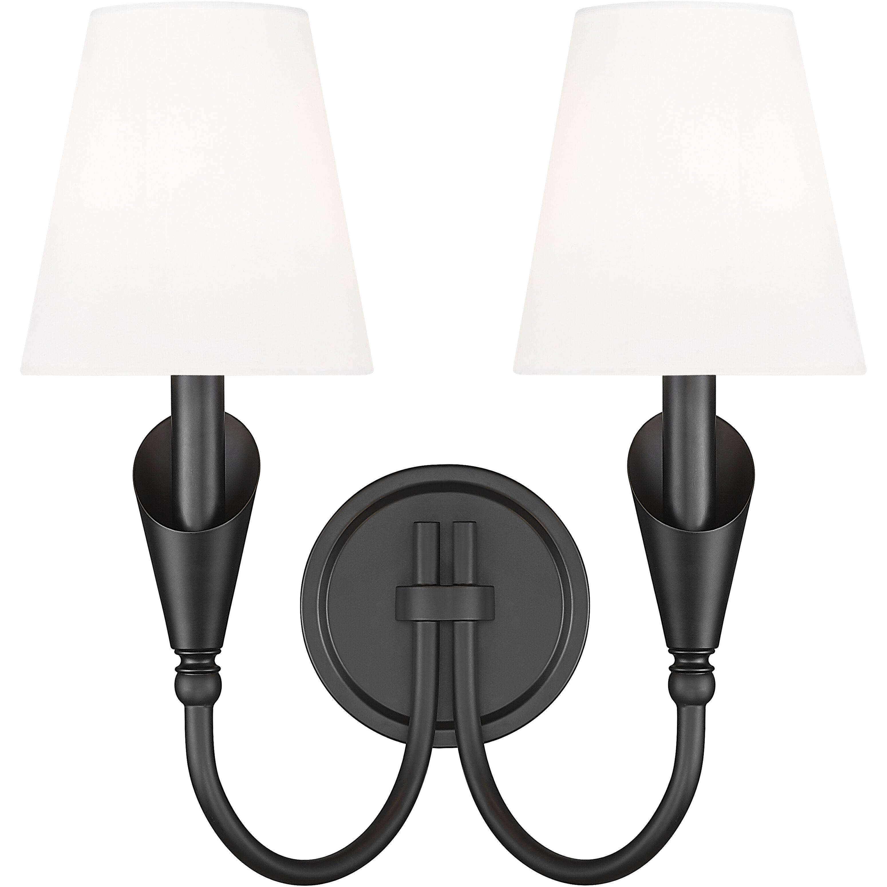 Claudelle Wall Sconce Wall Light in Matte Black