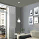 Andes 1 Light 8 inch Shiny White with Polished Brass Accents Mini Pendant Ceiling Light