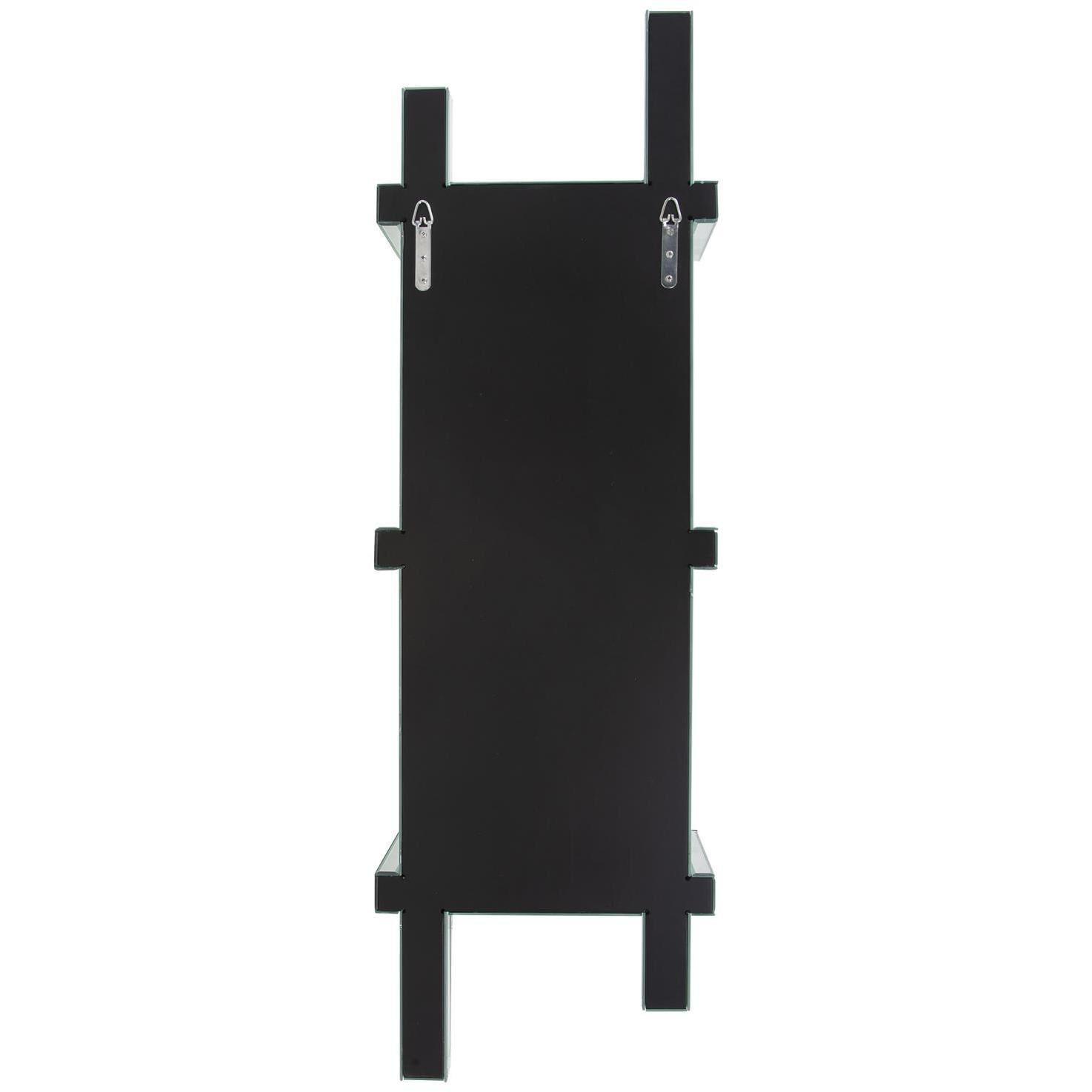 Trellis 12 inch Clear Mirrored Wall Shelf