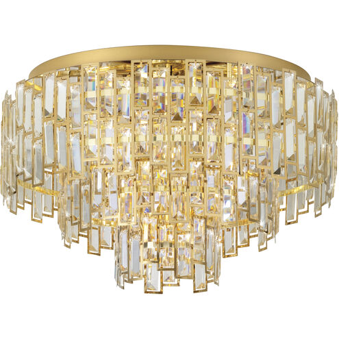 Calmeilles 10 Light 24.8 inch Brass Flush Mount Ceiling Light