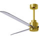 Atlas Alessandra 56 inch Brushed Brass with Brushed Nickel Blades Indoor/Outdoor Ceiling Fan
