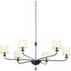 Osmond 6 Light 37 inch Black Iron Chandelier Ceiling Light