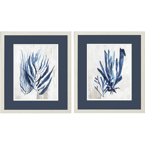 Waterside Blue and Gray Framed Art