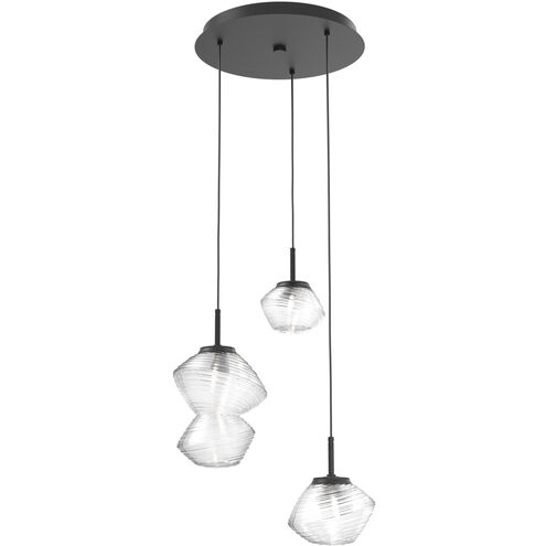 Mesa LED Matte Black Chandelier Ceiling Light, Multi-Port Round