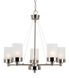 Fusion 5 Light 28 inch Brushed Nickel Chandelier Ceiling Light