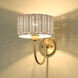 Erma 1 Light 9 inch Brushed Champagne Brass Wall Sconce Wall Light