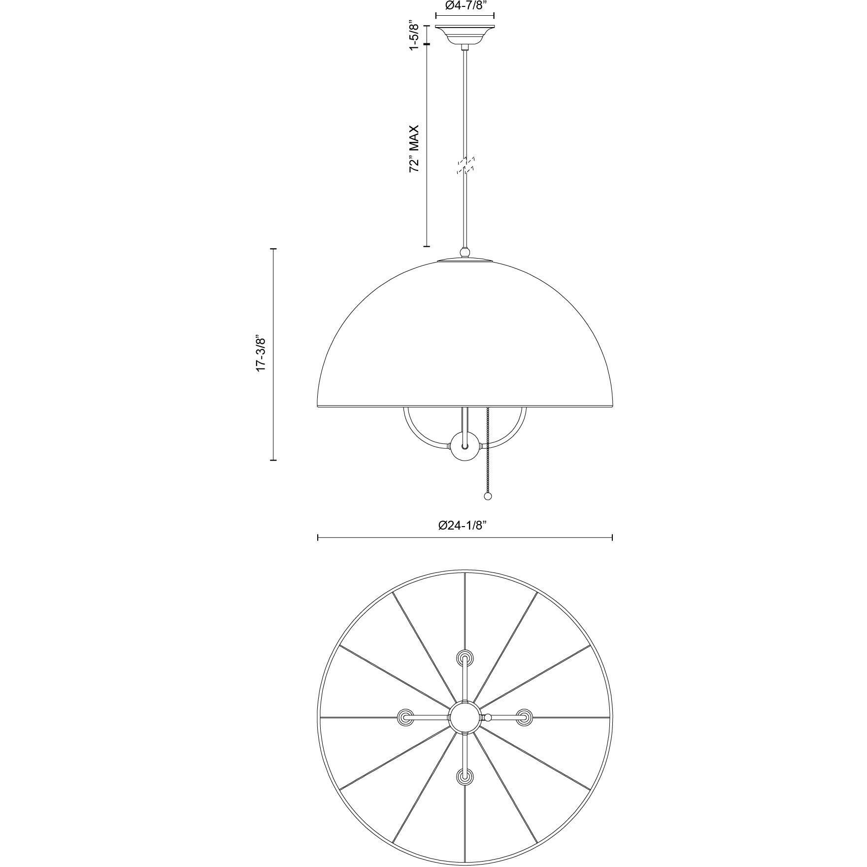 Alora Mood Crosby Pendant Ceiling Light in Brushed Gold