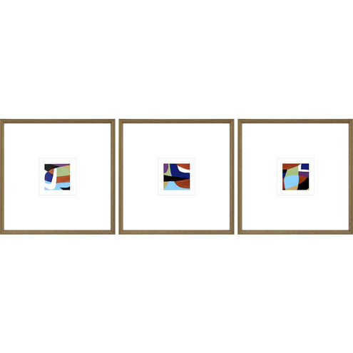 Color Squares Multi and Black and Green and Purple Framed Art