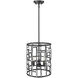 Amoret 3 Light 13 inch Matte Black Convertible Pendant Ceiling Light