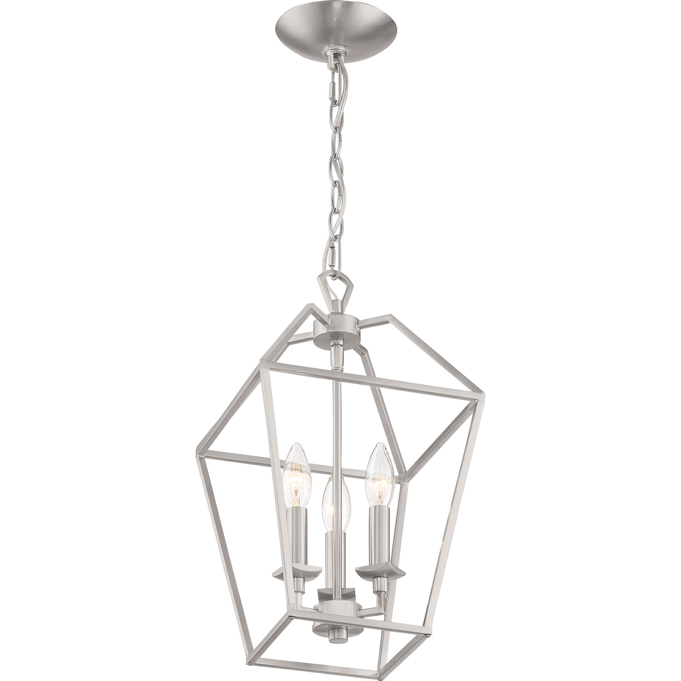 Aviary 3 Light 9.5 inch Brushed Nickel Foyer Chandelier Ceiling Light