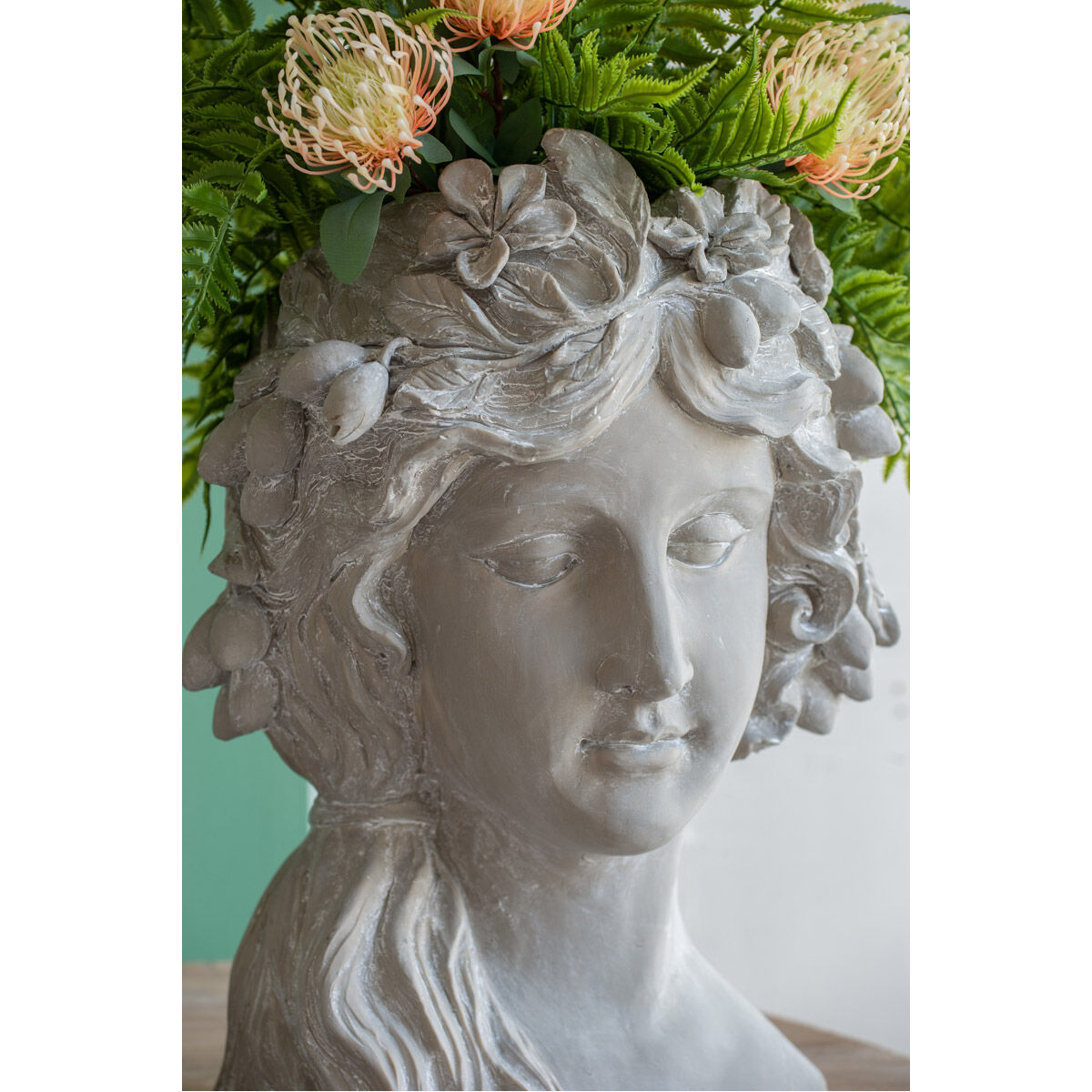 Garden Goddess Gray Outdoor Planter