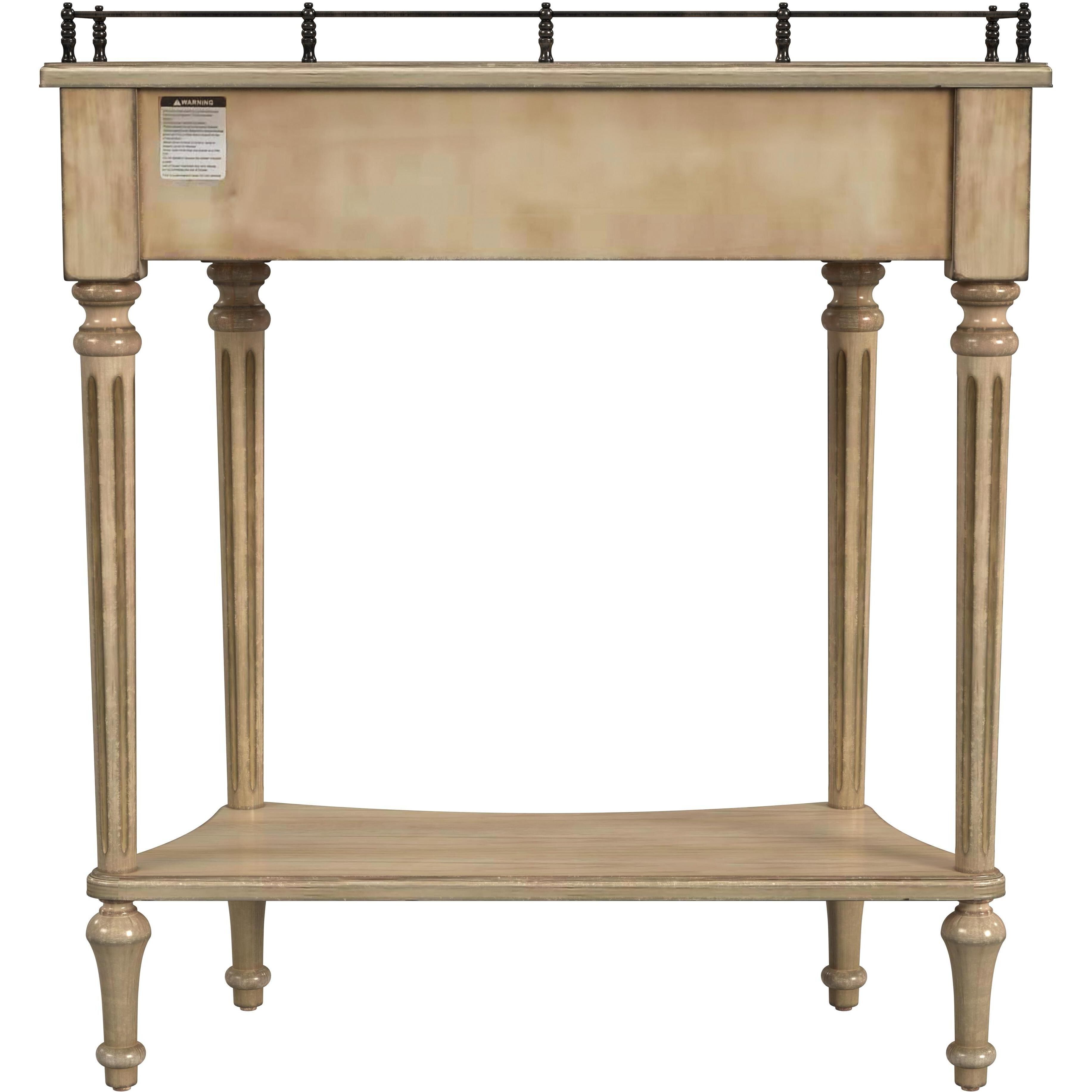 Charleston One Drawer Console Table in Beige