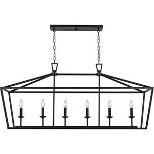 Lacey 6 Light 49 inch Rubbed Oil Bronze Pendant Ceiling Light