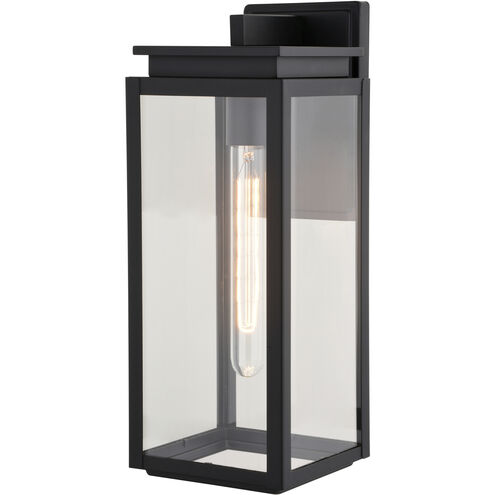 Uptown 1 Light 15.75 inch Matte Black Outdoor Wall Lantern