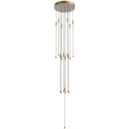 Motif LED 12.75 inch Brushed Gold Multi-Pendant Ceiling Light