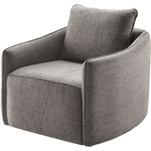 Kelli Upholstery: Charcoal; Base: Gray Swivel Chair