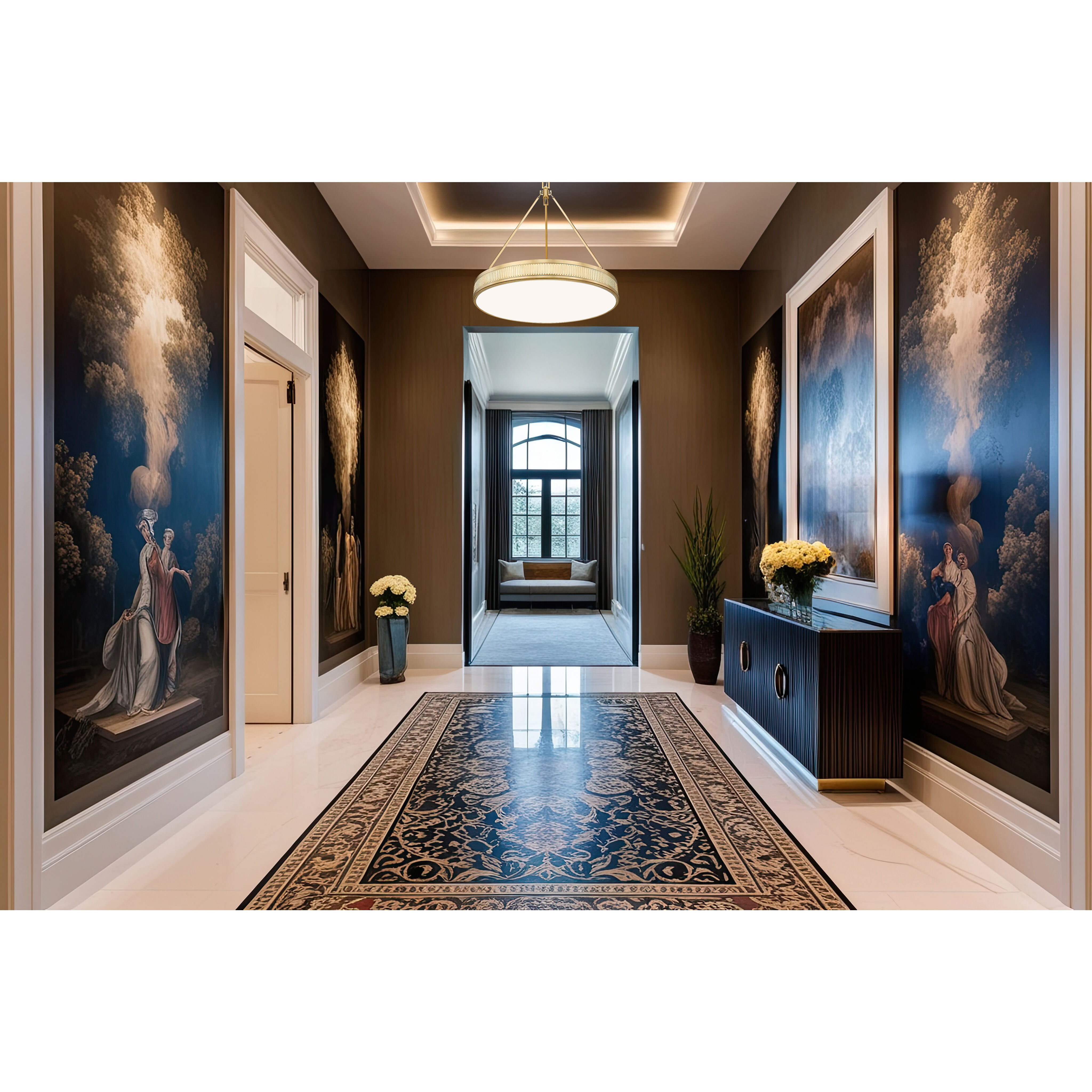 Quinn Pendant Ceiling Light in Modern Gold