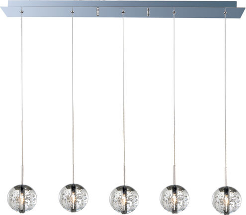 Sidney 5 Light 33.75 inch Polished Chrome Linear Pendant Ceiling Light