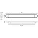 Noga 1 Light 46 inch Gold Vanity Light Wall Light