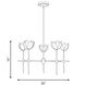 Bohemian LED 26 inch Natural Brass Chandelier Ceiling Light