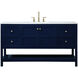 Theo 60 X 22 X 34 inch Blue Vanity Sink Set