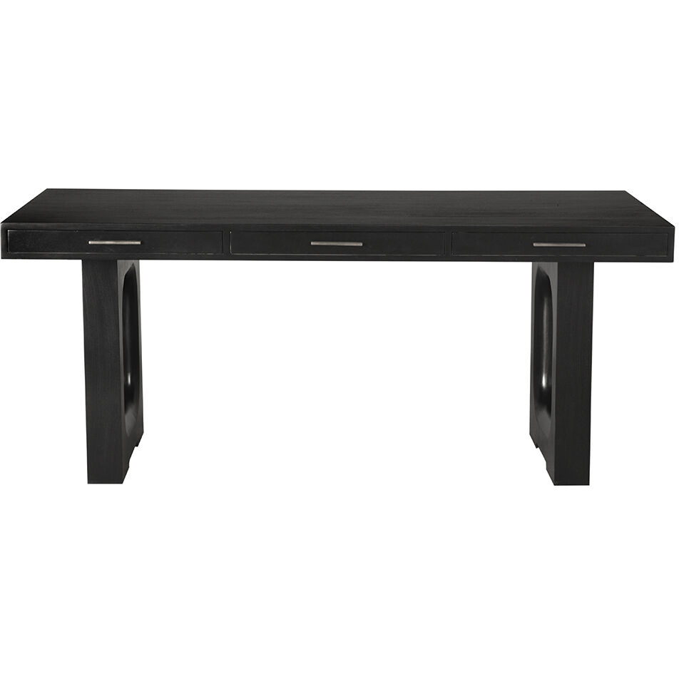 Kirk 72 X 36 inch Hand Rubbed Black Desk